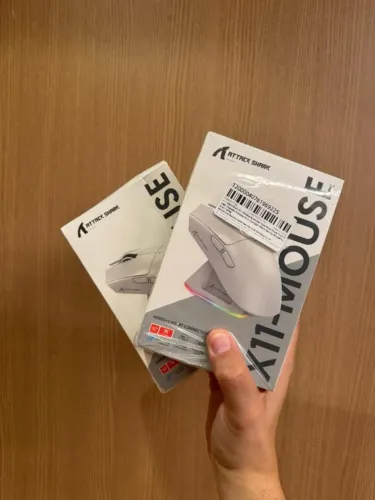 Mouse sem fio RGB Attack Shark X11 - Branco (Lacrado) | Ipanema - RJ |