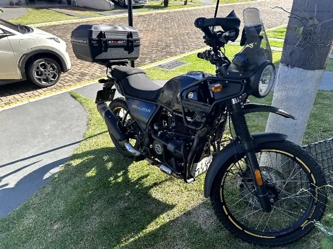 Royal Enfield Himalayan 411 nova e com acessórios!