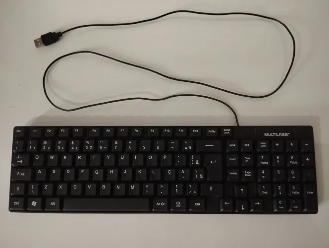 Teclado USB Multilaser com Numérico - Conservado