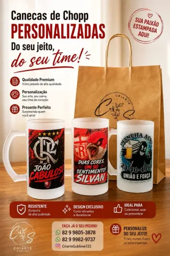 CANECAS DE CHOPP PERSONALIZADA