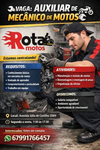 Auxiliar de mecânico de moto