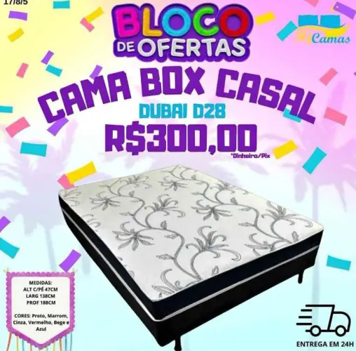 CAMA BOX CASAL D28 - DIRETO DE FÁBRICA