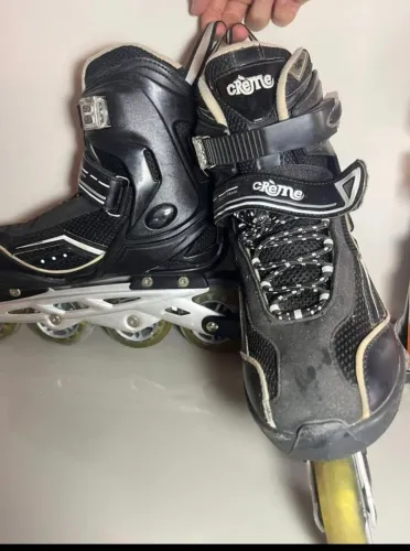 Patins In-Line Crème Regulável ? Alumínio (Tamanho 37 ao 40)