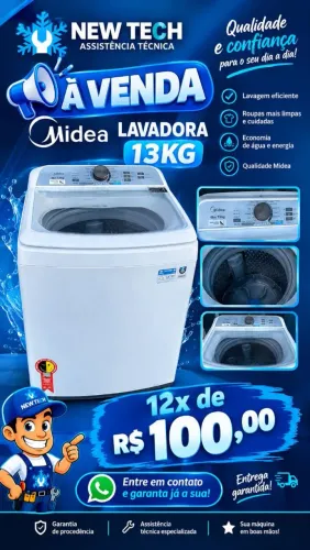 Máquina de lavar Midea 13KG