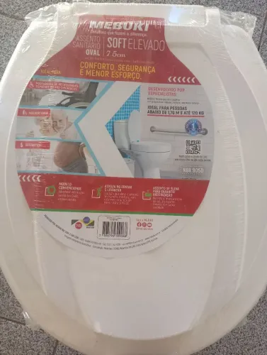 Assento sanitário elevado c/ tampa