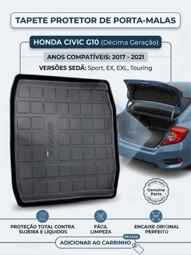 Protetor De Porta Malas Honda Civic G10 Genuíno - Estado De Novo