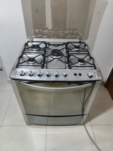 Fogão Electrolux inox 5 bocas acendimento automático 
