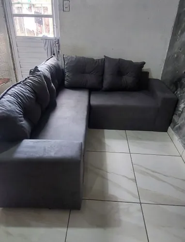 Sofá 5 lugares Novíssimo troco por de 3 lugares