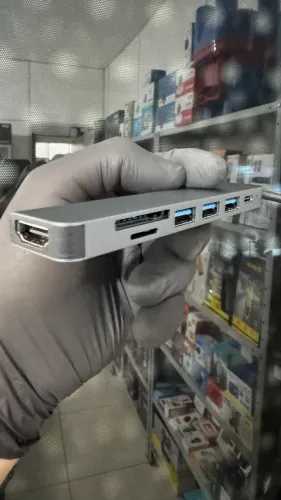Adaptador tipo c para hdmi hub type-c com leitor de cartão de memória