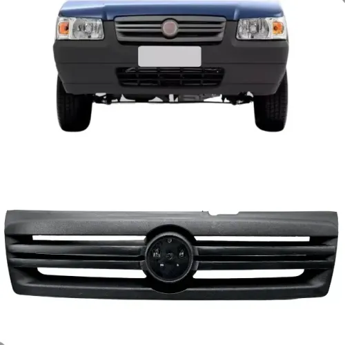 Grade Uno Fire Flex Fiorino 2005 A 10 Com Friso Cromado Preto Brilhante