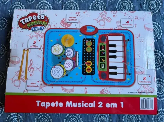 TAPETE MUSICAL 2 EM 1 BATERIA E PIANO 100,00