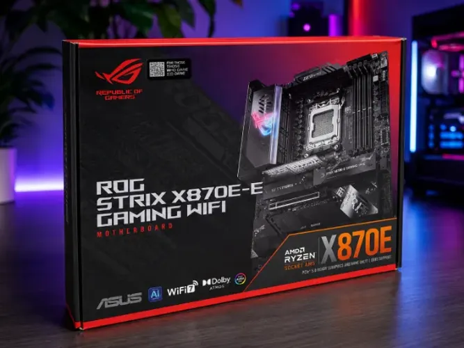 Placa Mãe Asus Rog Strix X870E-E Gaming Wi-Fi AMD Soquete AM5