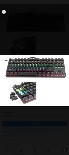 Teclado Gamer mecânico USB RGB Lehmox novo