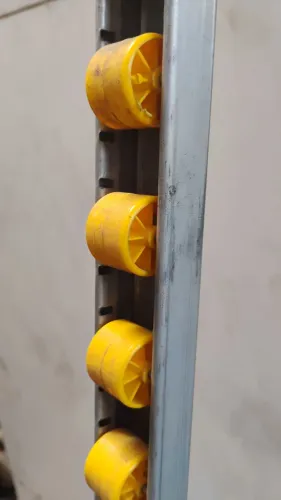 Trilhos de aço 2 metros com rodízios 