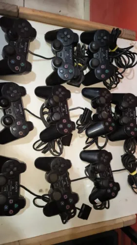 10 controles Originais PlayStation 2 com defeito todos apresentam defeito ou não ligam