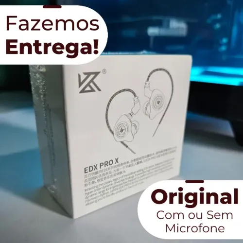 Fone KZ EDX PRO X Sem e Com Microfone Retorno Novo Lacrado