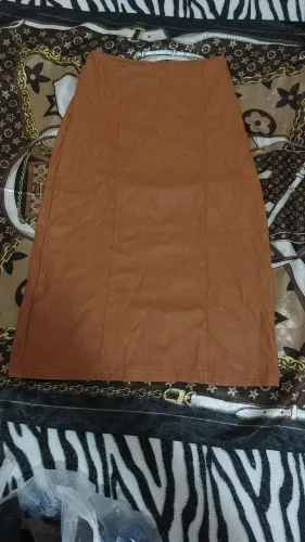 Vestido couro sintético