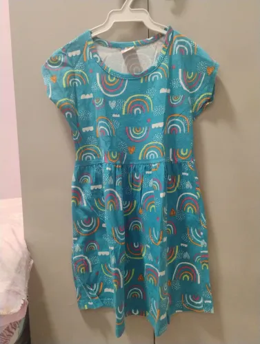 Vestido infantil Azul - 5 a 6 anos