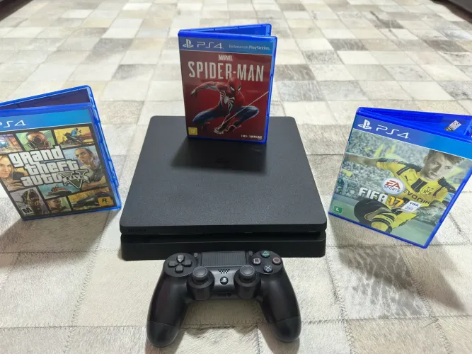 PS4 SLIM 500GB + 3 JOGOS 