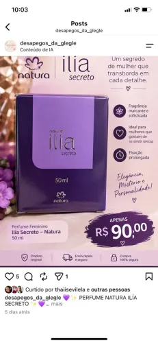 Perfume ilía secreto natura