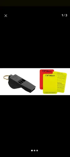 Apito + cartão de arbítrio futebol profissional