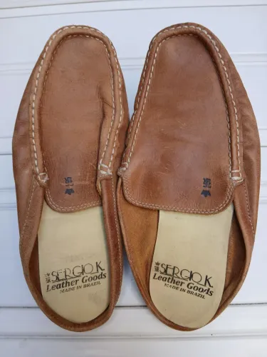 chinelo em couro sérgio k tamanho 38