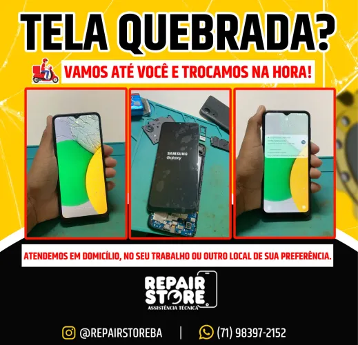 SUA TELA QUEBROU ? (Trocamos na Hora)