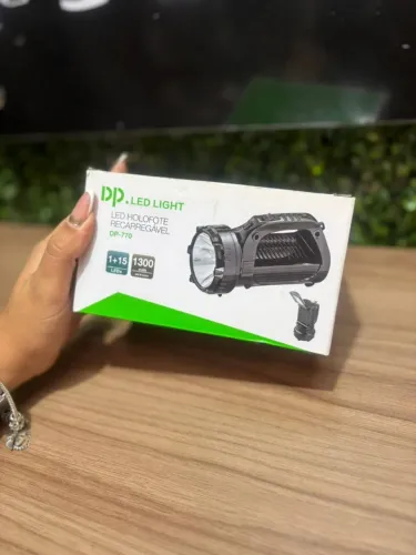 Lanterna de Led Light Holofote Recarregavel DP-770 1+5 Leds 1300 mAh