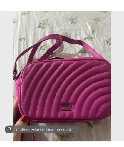 Bolsa rosa arezzo pequena