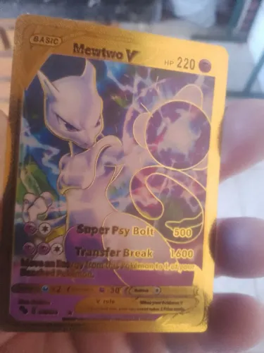 Card Mewtwo Dourada  Pokémon e card lacrado MK 11