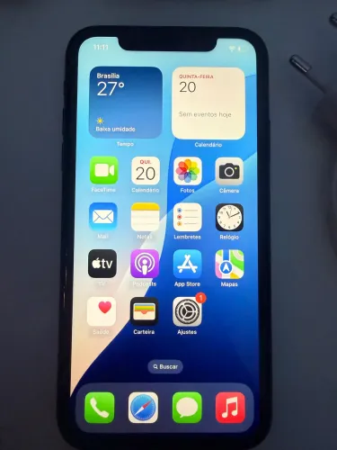 iPhone XR 256GB Preto | Face ID OK | Bateria 100%