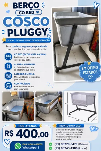 Vendo berço co bed cosco pluggy