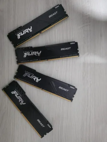 Memória DDR4 Kingston Fury Beast, 32 GB (4x 8GB), 3200MHz, Black, KF432C16BB/8