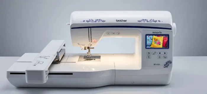 BROTHER 1430L - Máquina de Bordado Eletrônica + 3 Bastidores + 50 Linhas