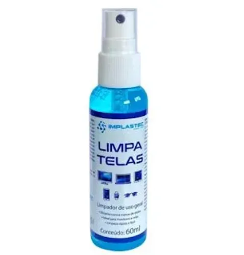 Limpa Tela Implastec Celular Monitor Tv Limpa Óculos 60ml