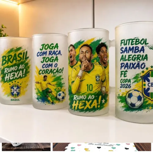 Canecas de chopp seleção brasileira 