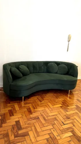 Sofá Veludo Westwing Verde