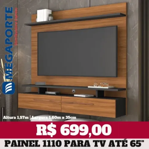 Painel 1,60m 02 Portas para TV até 65" (Novo) Entrega Grátis! 