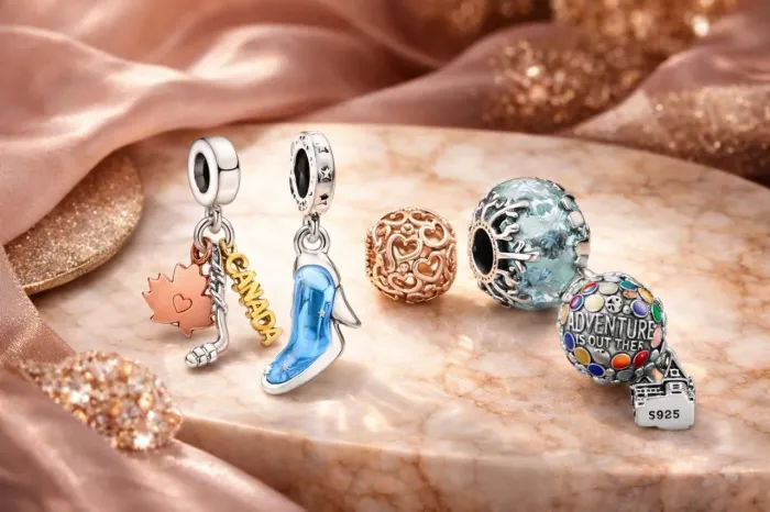 LOTE COM 7 BERLOQUES PANDORA ORIGINAL CONJUNTO COMPLETO