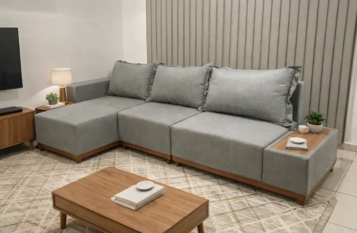 Sofá Retrátil Imbuia Comfort
