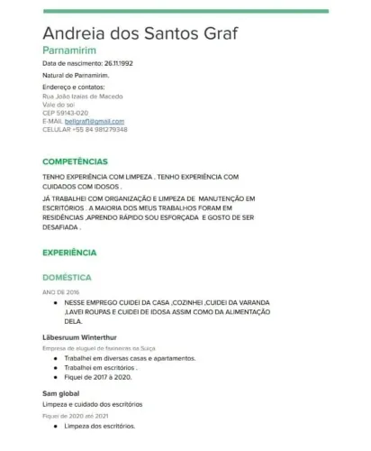 Diarista /folguista  disponível para trabalhar.