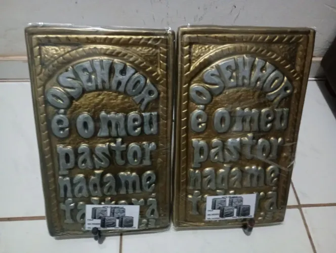 Quadro gesso o senhor e meu pastor.