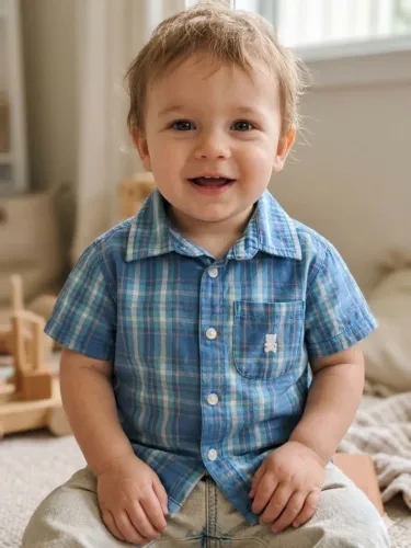 Camisa xadrez bebê 