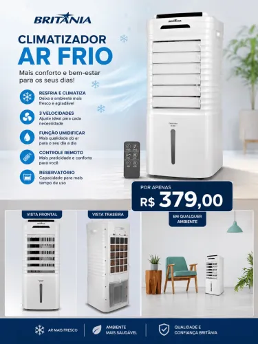 Climatizador frio Britânia 