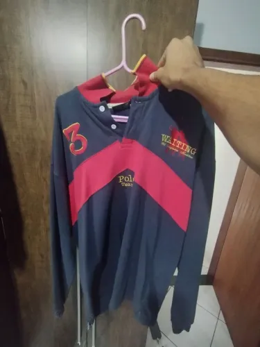 Blusa polo manga longa