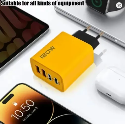 2 Carregadores USB C de 4 portas, 3.0 tipo C e USB c