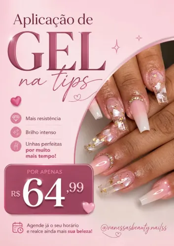Unha em gel,SPA dos pés, manicure e pedicure, esmaltação em gel 
