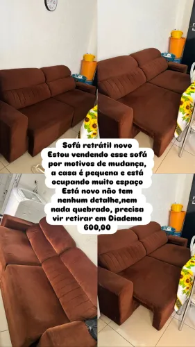Sofá retrátil novo