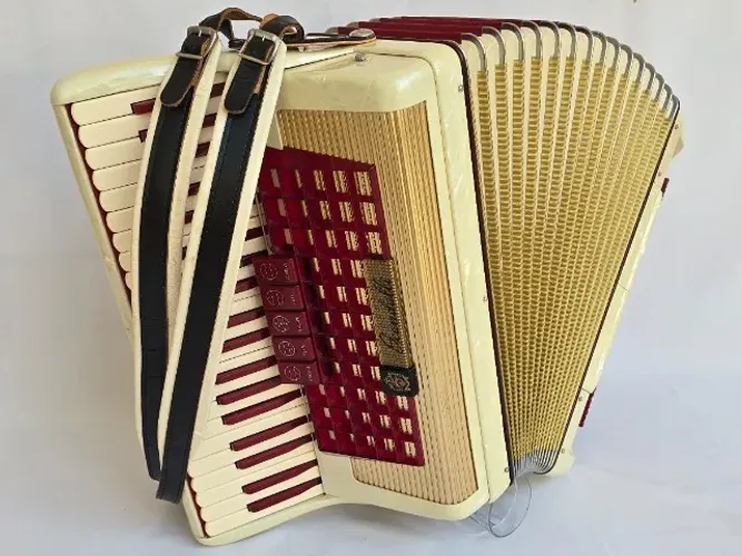 Acordeon 120 Baixos Scandalli Favo de Mel Impecável