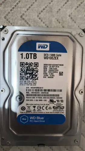 HD WD Blue 1TB 3.5 Sata III 6GB/s Interno